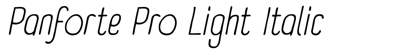 Panforte Pro Light Italic